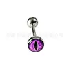 Clavo de Lengua de Aleación de Titanio F136 Color Gota de Aceite Ojo del Diablo Pendiente de Oreja Clavo de Labio G23 Titanio Joyería para Piercing Cabeza de Repuesto