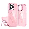 Funda Magnética Brillante Sombra Dos en Uno para Teléfono Compatible con iPhone1716Promax Soporte para Cámara Cubierta Protectora
