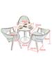 Mesa de recepción de negociación y combinación de silla para recepción de negocios, ocio, simple, creativa, tienda de té con leche, cafetería, mesa redonda pequeña, silla de comedor