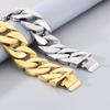 Collar de cadena gruesa grande recta Cadena Cubana ensanchada súper genial de 43 mm europea y americana de alta textura suave collar para hombres y mujeres