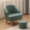 Sofá individual de tejido técnico balcón apartamento pequeño dormitorio sin lavado cómodo sofá perezoso madera maciza nórdica simple moderno