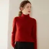 Suéter de Cachemira de Punto Grueso de Doble Hilo de Siete Pines con Cuello Alto para Mujer, Jersey Holgado de Manga Larga, Nuevo Suéter de Punto para Base de Otoño e Invierno para Mujer