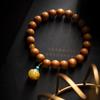 Pulsera de sándalo Laoshan cuentas de Buda joyería Wenwan cuentas de calabaza de cera de abeja pulsera simple de moda para mujer entrega de una sola pieza