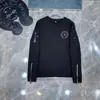 Colección de Primavera Croton de Peso Pesado de Alta Gama 21Ss: Sudadera de cuello redondo para hombre con intrincado bordado de cruz