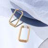 Europa y Estados Unidos minimalista ins personalidad moda exagerados aretes cuadrados aretes mujer transfronterizo acero de titanio que no se desvanecen joyería al por mayor