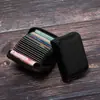 Portatarjetas de acordeón popular transfronterizo de color liso de alto valor, tarjetero compacto para hombre, monedero, almacenamiento de identificación integrado