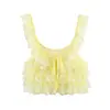 Fabricante Mayorista de Ropa para Mujer Transfronteriza Moda Femenina 2026 Ins Redes Sociales Celebridad Popular Top Camisola Decorativo Elegante en Capas de Encaje