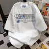 Camiseta de Manga Corta con Estampado de Mariposa y Letras, Diseño de Marca de Moda Verano 2025, Informal Holgada, Estilo Universitario, Ropa de Trabajo, Top