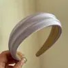 Diadema de Satén de Seda Texturizada de Caña Alta para Mujer, Diadema Versátil de Primavera y Verano, Accesorio para el Cabello Moderno y Elegante