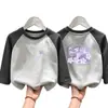 Camada Base Térmica Feminina Outono/Inverno Nova Gola Redonda Roupa Íntima De Rong Blusa de Manga Longa Costurada para Crianças de Meia-Idade e Mais Velhas Top Quente Escovado