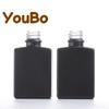 Em estoque transfronteiriço 30ml frasco quadrado de vidro preto fosco para óleo essencial frasco com rolha interna frasco de água de rosas frasco para reabastecimento frasco cosmético