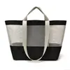 La nueva bolsa de almacenamiento de viaje de un solo hombro de Ruien es un bolso de malla de gran capacidad, moderno y de moda para ir al trabajo y la playa.