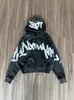 Sudadera con capucha de diseño personalizado estilo americano, estampado digital, moderna, retro, Harajuku, con cremallera, holgada, unisex
