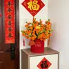 Ramo de Caqui DIY Producto Terminado, Palo Retorcido Encriptado Decoración de Escritorio, Ramo de Regalo de Caquis Hecho a Mano