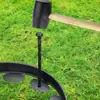 Estacas para Bordes de Césped Paisajístico Clavos de Plástico Negro para Jardinería de Huertos Fijadores para Tiendas de Campaña Exteriores Clavos Separadores de Césped y Piedra