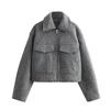 Chaqueta corta de cuero con cuentas y explosiones de AliExpress para mujeres europeas y americanas transfronterizas