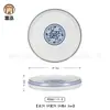 Plato de melamina imitación porcelana resistente a caídas retro azul y blanco plato de plato de acompañamiento de restaurante de restaurante plato de plato de acompañamiento de restaurante