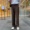 Ropa de Pareja Versátil Fluida Casual Pantalones Largos Pantalones de Vestir Sin Planchar Buena Caída Estilo Coreano Moderno para Hombre Uso Diario Pierna Recta Casual Pantalones Largos