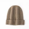 Gorro de Cachemira Mujer Otoño e Invierno Nuevo 100 Cachemira Pura Mujer Gorro Sandía Color Sólido Cálido Cabeza Grande Frío