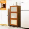 Aparador de Cocina para Apartamento Pequeño Gabinete Doméstico Gabinete de Vajilla Gabinete de Almacenamiento a Prueba de Polvo Gabinete de Almacenamiento Multifuncional para Sala de Estar Montado en la Pared