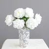 Arreglo Floral de Peonías Multicapa con Sensación de Lujo para Sala de Estar del Hogar, Bodas, Arte Floral de Hotel y Peonías Hidratantes