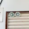 Exquisitos Pendientes de Perlas con Flores Coloridas Estilo Francés para Mujer, Nicho de Alta Gama Lujo Ligero Personalidad Temperamento Versátiles Pendientes Nuevos