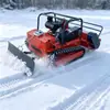 Limpador de neve sobre esteiras a diesel Controle remoto Quatro tempos Limpeza de terreno Remoção de neve Exportação para vários países Cortador de grama
