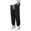 Pantalones de hombre con tobillo atado, pants deportivos, primavera y otoño, estilo coreano, holgados, grises, pantalones deportivos para hombre, nuevos pantalones casuales de punto estilo americano
