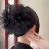 Princesa en Fuga en Apuros Clip para el Cabello de Satén Rojo con Lazo Grande Pinza de Resorte para el Cabello en la Parte Superior Cranial Trasera de la Cabeza para Niños