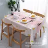 Mantel Estilo Ins con Diseño a Cuadros para Mesa de Comedor y Mesa de Café, Lavable, Impermeable, Resistente al Aceite, Tacto de Alta Gama, Mantel Rectangular