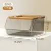 Panera de Madera Maciza con Asa a Prueba de Polvo Multiusos Caja de Almacenamiento para Pan Cajón de Almacenamiento para el Hogar Panera