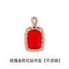 Collar con Colgante Kawei de Piedra Grande al Descubierto Colgante de Gema de 12 Quilates Chapado en Oro de 18 Quilates Gema de Color Diamante Topacio Azul Suizo