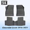 Adecuado para Chevrolet Cruze 2016-2021 Tapetes de Piso TPE Material 3D para Todo Clima Tapete de Cajuela