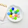 Acrílico Color Claro Macarrón Agujero Grande Flor de Ciruelo Cuentas DIY Joyería Llavero Cadena de Teléfono Móvil Making Accesorios con Cuentas