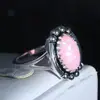 Comercio Exterior Deseo Nuevo Anillo de Ópalo con Forma de Huevo Más Vendido Joyería Transfronteriza al por Mayor Regalo del Día de San Valentín