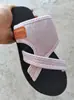 Pantuflas Video Real Comercio Exterior talla extra Mujer Europeas y Americanas Planas Casuales Punta Abierta Zapatos de Playa Sandalias Zapatos de Mujer Zapatos Talla Grande 3