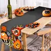 Camino de Mesa de Halloween Transfronterizo, Banner de Mantel Creativo de Alta Gama, Arreglo de Decoración para Fiesta de Navidad y Festividades, Personalización de Banderas