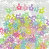 Color Macarrón Estrella Pequeña de Cinco Puntas Colgante Llavero DIY Accesorios Colgantes de Estrella Agujero para Colgar de Plástico Accesorios Colgantes para Bolsas Estrella
