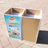 Prateleiras Promocionais para Alimentos a Granel e Lanches, Armários de Exposição Dobráveis, Pequenos Suportes de Exposição Convenientes de Madeira-Plástico, Prateleiras de Exposição para Supermercado