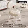 Taburete Pequeño Giratorio con Ruedas para Uso Doméstico, Taburete Bajo con Soporte Lumbar, Respaldo Acolchado Grueso Silencioso y Suave, Silla Pequeña con Ruedas para Movilidad y Estar Sentado Largo