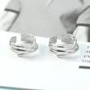 Anillo abierto de superficie irregular multicapa retro japonés y coreano caliente para mujer, anillo geométrico extremadamente simple de red roja al por mayor