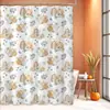 Nueva Cortina de Ducha Estampada para Festival de la Cosecha de Otoño con Diseño de Calabaza y Hoja de Arce, Cortina de Baño sin Taladro, Impermeable y Resistente al Moho