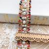 Novo em estoque acessórios de fita de renda estilo Chanel com pérolas para roupas saia alta qualidade multicolorido opcional