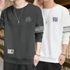 Sudadera de Cuello Redondo para Hombre, Marca de Tendencia Otoñal, Versátil Estampada Holgada de Manga Larga, Atuendo Unisex para Pareja, Top de Estudiante
