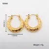 Pendientes Populares Europeos y Americanos de Acero Inoxidable para Mujer, Lujo Accesible Pendientes Elegantes Retro Transfronterizos U Joyería de Acero de Titanio de Gama Alta