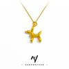 Diseño de Nicho Sentido Perro Globito Collar para Mujer Nuevo Oro Arena Vietnamita Dibujo Animado Cachorro Colgante Clavícula Regalo para Novia