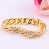 Pulsera de diamantes de hip-hop para hombre, estilo europeo y americano, marca de moda, cadena cubana de 14 mm, suministro transfronterizo al por mayor