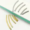 Tubo oco dobrado de aço inoxidável, cor a vácuo, galvanoplastia de preservação de cor, conjunto de tubos para colar e pulseira com contas DIY, acessórios para venda por atacado em estoque