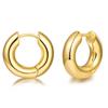 Aretes de aro liso transfronterizos para mujer, diseño de nicho, sentido de alta gama, arete, nuevas explosiones de moda, temperamento de alta gama, arete retro para mujer