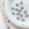 Série azul e roxa vidro tcheco doméstico pássaro sino pena feito à mão folhas ouro pulseira diy material acessórios